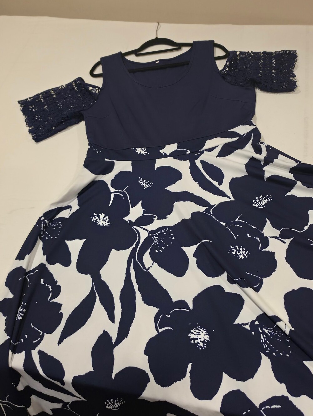 Blue & White Floral Maxi Dress